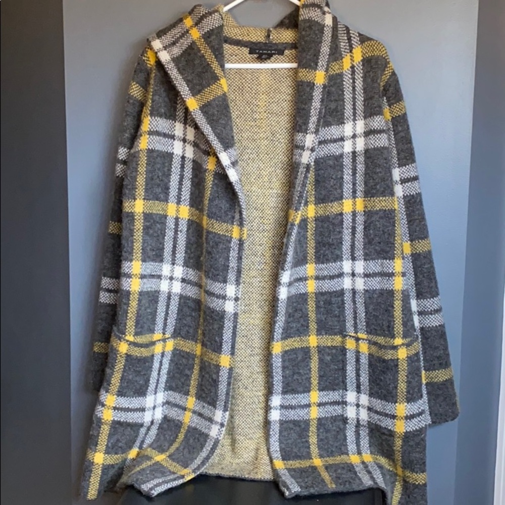 Plaid Jacket Coat Sweater